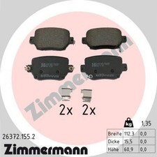 Zimmermann 26372.155.2 Bremsbelagsatz für TESLA MODEL 3 Y 5YJ3 5YJY