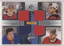 2020-21 SP Game Used NHL All-Star Skills Fabrics Quad TJ Oshie Nico Hischier um0