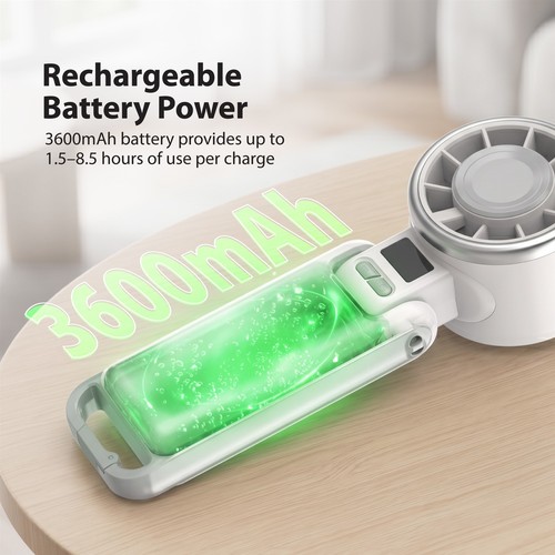 FosPower Portable Fan Rechargeable Turbo Handheld Fan 5-Speed Personal Mini Fan - Picture 11 of 11