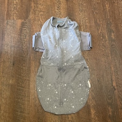 Size Medium 12-18 lb SNOO Sleep Sack Swaddle Happiest Baby - Graphite Stars