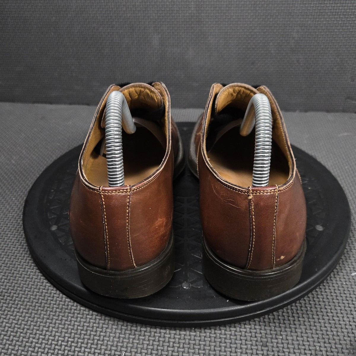 Santoni Shoes Mens Sz 7.5Brown Leather Cap Toe Derby Oxford 