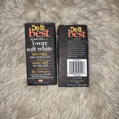 Do-it Brand Soft White 3-Way Lightbulb 50/100/150W 3-Pack A21