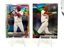 Jordan Walker 21' Draft Chrome Silver, 21' Bowman Platinum,  22' 1st Edition