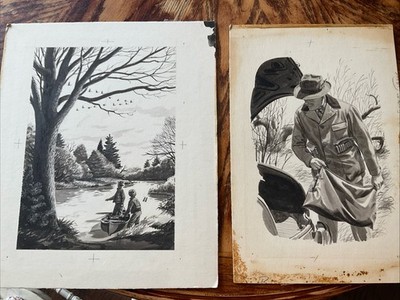 Two Sporting ~Hunting Prints on Hard Stock Paper from Byron Musser Studio, NY