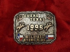 Rodeo X Treme Bronc Riding Champion  1995  Cuero Texas  Trophy Buckle  Rare  809