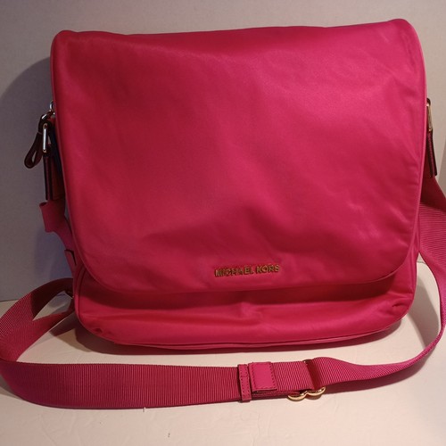 Michael Kors Nylon Large Messenger - Raspberry/Gold, Macy's Exclusive