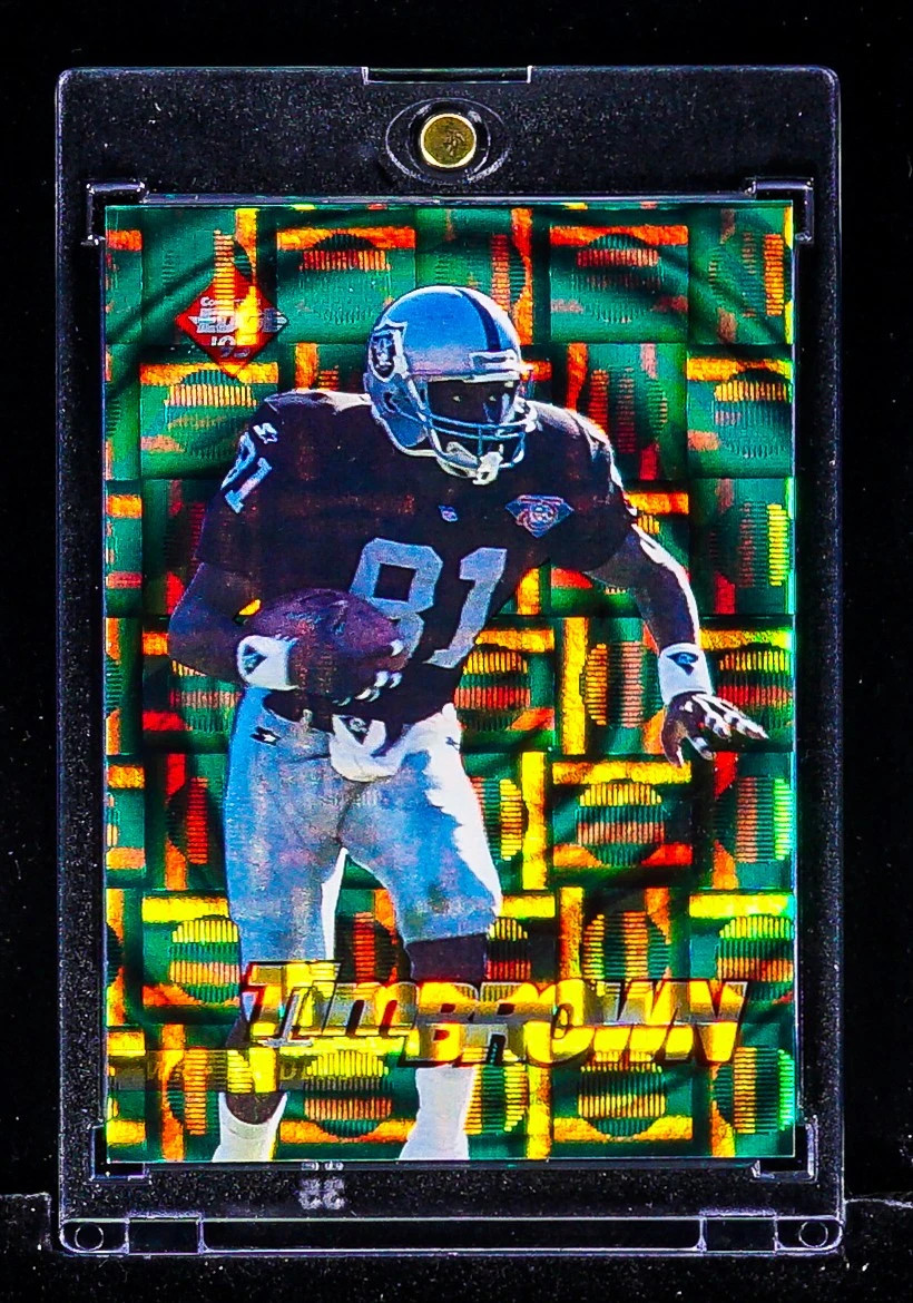 Tim Brown RARE EDGE TECH GEOMETRIC FOIL CARD Raiders HALL OF FAME