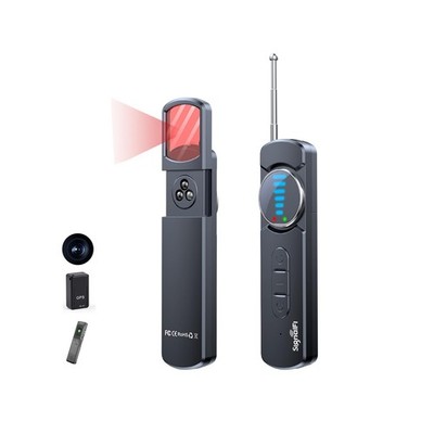 Hidden Camera Bug Detector GPS Tracker Portable Privacy Spy Finder LED Black