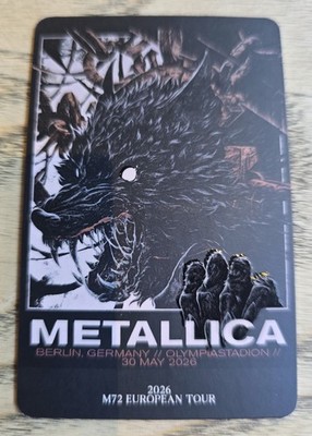 Metallica Berlin Germany Pop Up Shop  FAN CARD. NEW