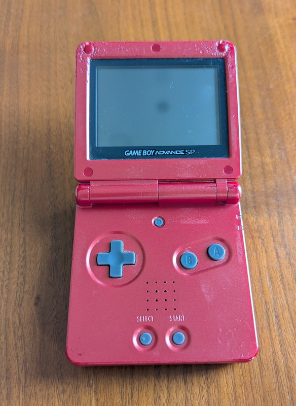 Nintendo Game Boy Advance SP AGS-001 Red Handheld Console (No Charger)
