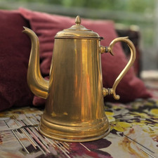 Messing Kaffe Teekanne mit Deckel Antik Belgium Jima 4 Hochwertig Alt Gro&szlig;