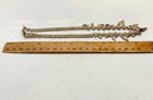 Vintage Mid-Century 830 Silver Fringe Necklace Textured Link 17" Continental — photo 6