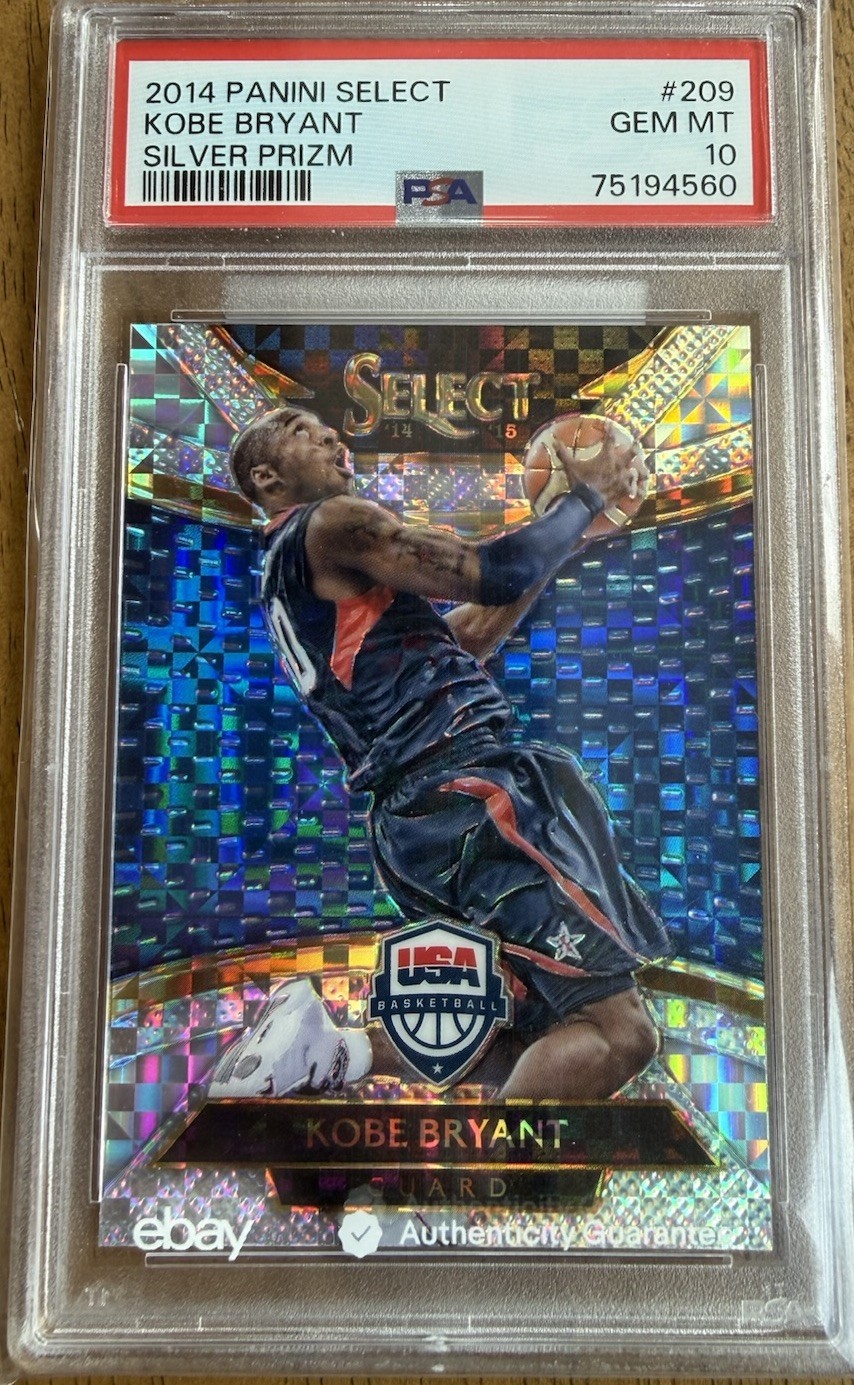 2014 Select Courtside Silver Prizm Kobe Bryant SSP #209 PSA 10 Rare - eBay Auth
