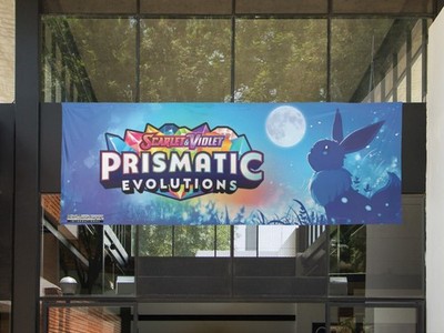 Pokemon Prismatic Evolutions Evee Banner - 1.5ft x 4ft