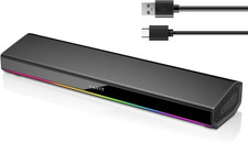 Computer Speakers for Desktop PC, Bluetooth 5.3 Pc Soundbar with Dynamic LED Lig