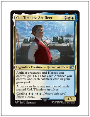 1x Cid, Timeless Artificer - 0413, Final Fantasy, Magic MTG NM