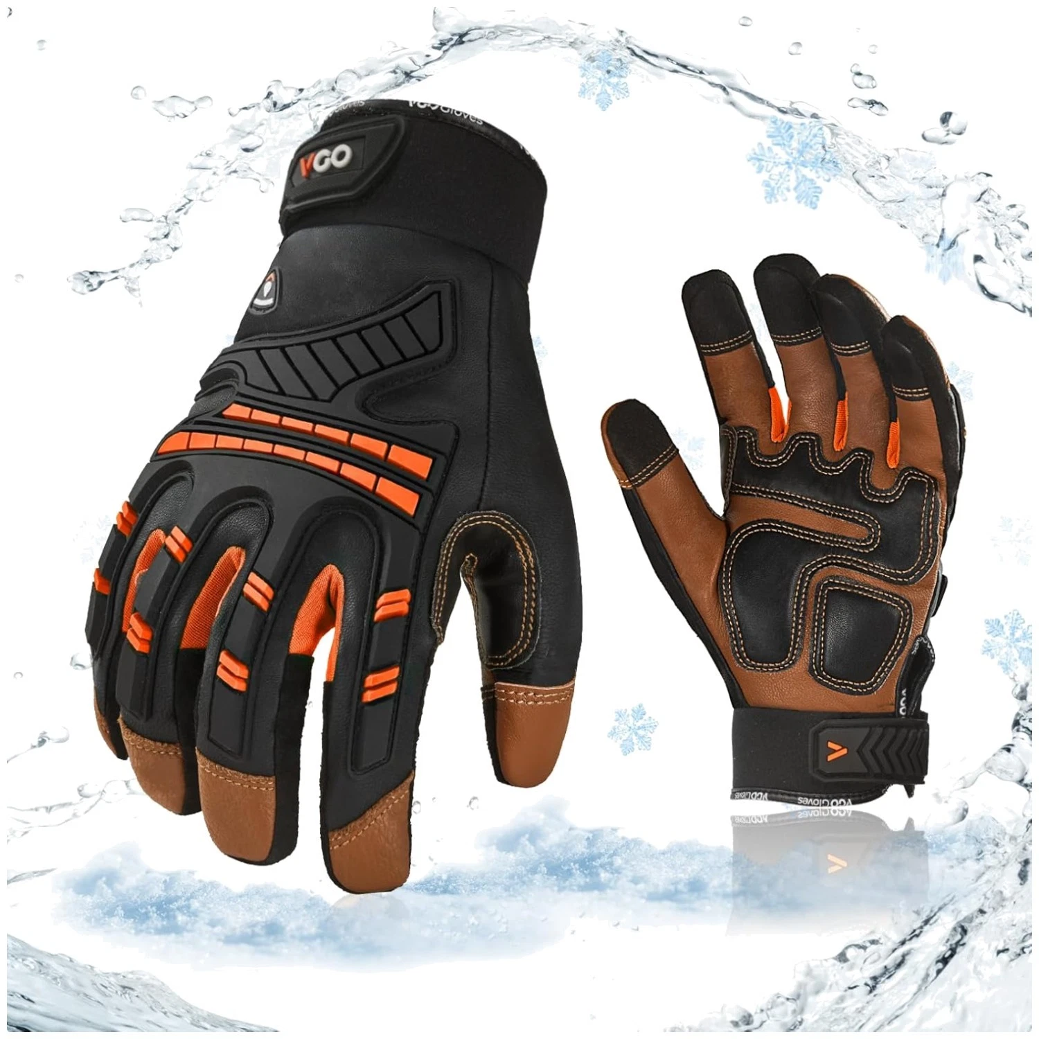 Vgo Waterproof Winter Gloves - Impact Protection