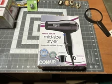 Conair 1875 Watt Mid-size Styler Hair Dryer Black - New
