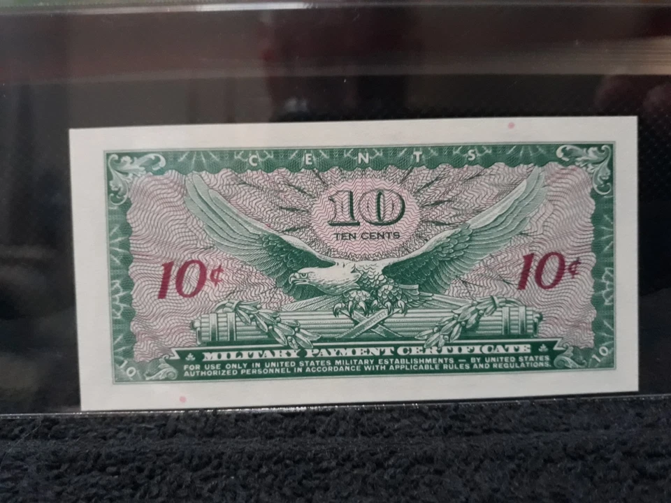 Series 641 10 cent Military Payment Certificate MPC LCG Gem New 65!! - Image 4 of 4