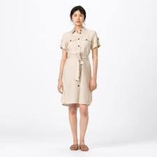 Women Hallhuber dress beige Lenzing 34/XS/42