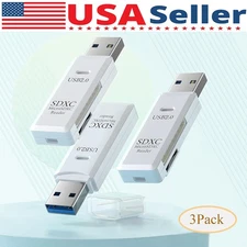 3Pcs USB 3.0 SD Card Reader for PC Micro SD to USB Adapter CardReader for Camera