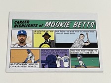 2022 Topps Heritage Baseball 1973 Comics - Mookie Betts - Los Angeles Dodgers
