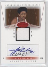 2004-05 Hoops Hot Prospects Future Swatch Red 34/50 Josh Childress #74 Auto 0b9
