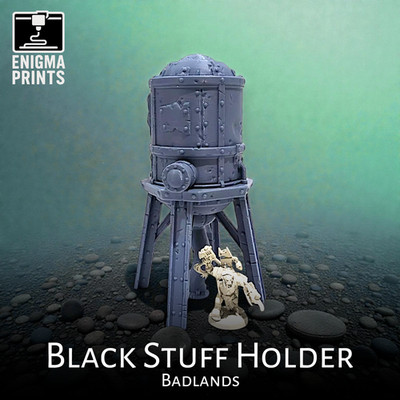 Schwarzer Stoffhalter - 28mm 3D gedruckt Ork Sci-Fi Tabletop Wargaming Gelände