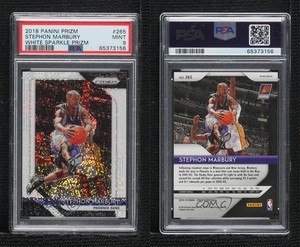 2018-19 Panini Prizm White Sparkle Prizm Stephon Marbury #265 PSA 9 MINT