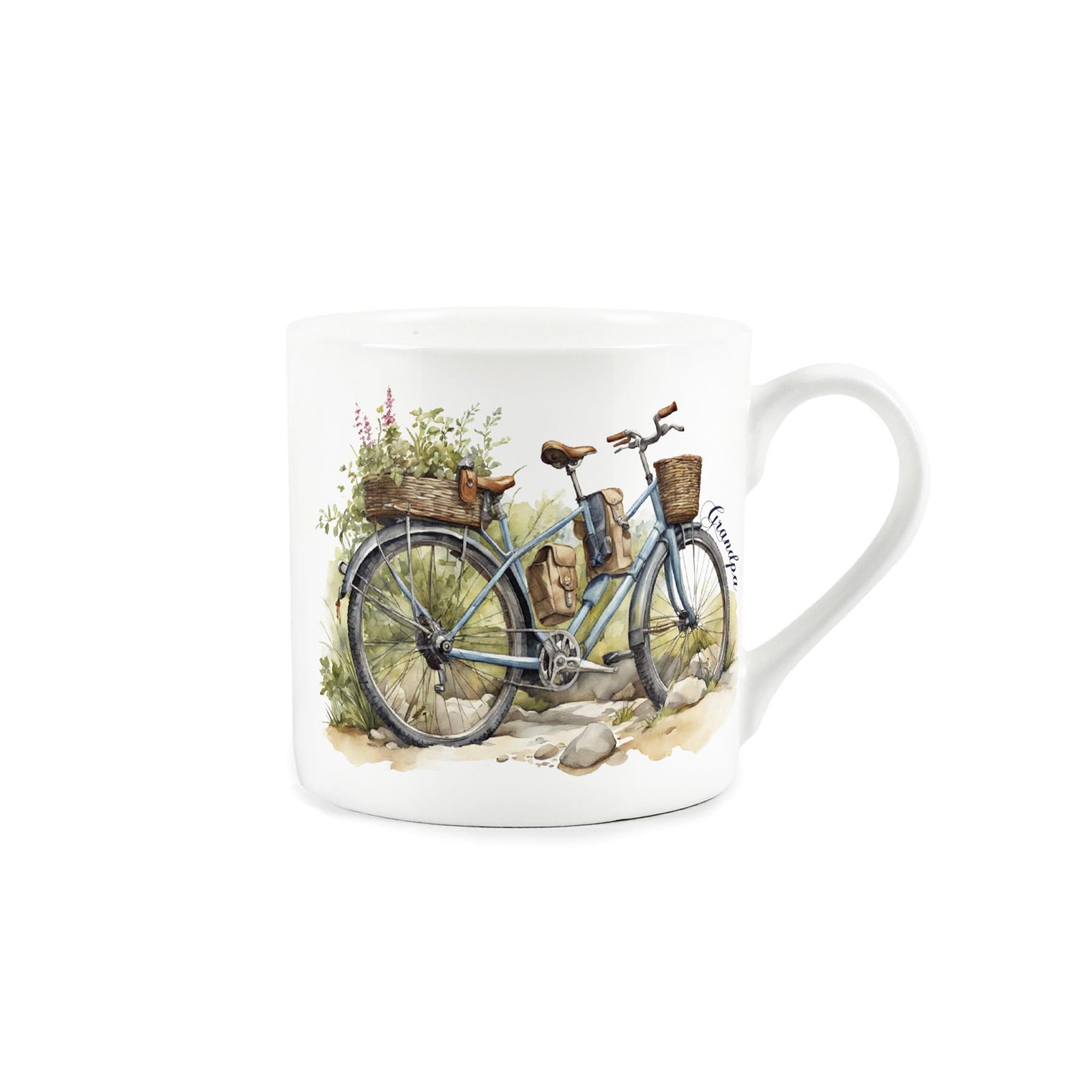 Grandpa Mug - Vintage Bicycle Fathers Day Gift - Bone China Tea/Coffee Cup