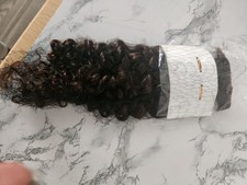 Curly Dark Brown Human Bulk Hair Women Adult 12in 2 Bundles