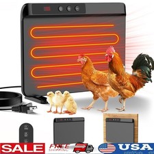 Chicken Coop Heater Adjustable Temp Remote Control Safe Power Off UL Certified