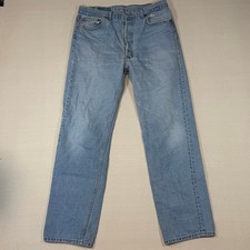 Vintage Levis 501xx Jeans Mens 33x30 Light Wash Straight Leg Button Fly USA Made