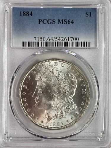 1884-P Morgan Dollar PCGS MS64 Graded Silver $1 Coin