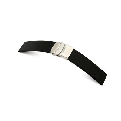 RIOS1931 Richmond - Silikon-Uhrenarmband (144) - Schwarz - 18 mm, 20 mm, 22 mm