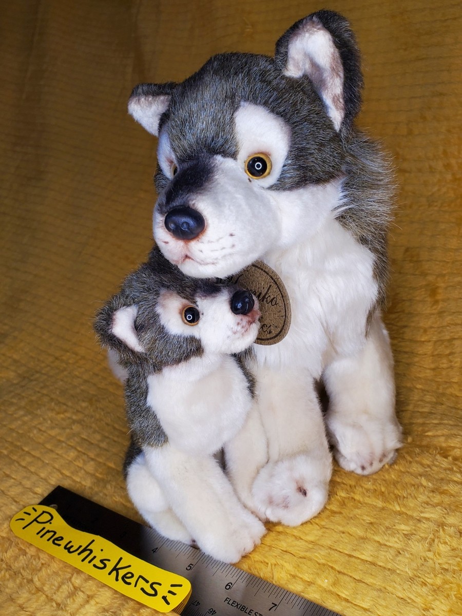 Russ Yomiko Classics Wolf Mommy And Baby Plush Stuffed Animal