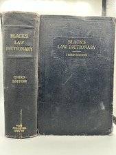 Blacks Law Dictionary Third Edition 3rd 1933 ...
