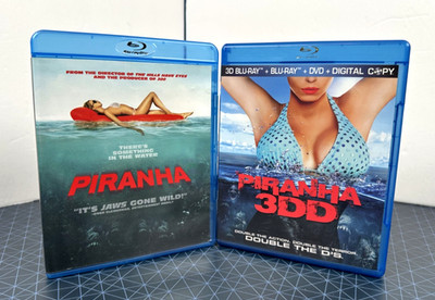 Piranha & Piranha 3DD (3D Blu-Ray + Blu-Ray, 2010 / 2012) Horror Remake & Sequel
