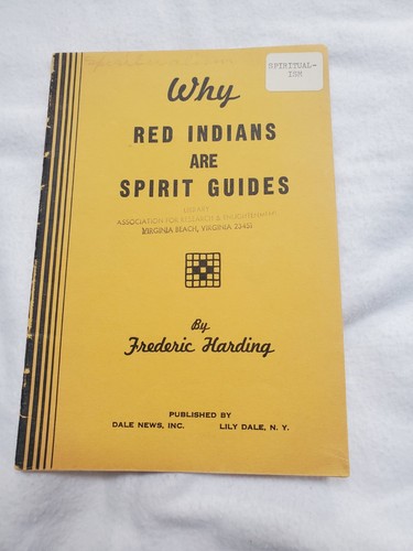 Why Red Indians Are Spirit Guides By Frederic Harding Pamphlet Occult ...