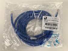 Quiktron Cat6 10ft Blue Patch Cable 24AWG, Non-Booted, Gigabit Ethernet RJ45