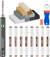 Laminate Vinyl Wood Floor Scratch Repair Kit with Heat Pen - 11 Colors Grey Hard