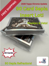 🔥 50 Sepia Lot 💎 Topps Chrome Update 2025 | 2 Packs NO BASE