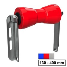 Rouleau de quille en polyuréthane avec support C galvanisé