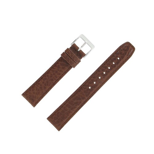 Bracelet Montre Militaire Bund Aviateur OnWatch - Cuir Pleine Fleur Marron, Largeur 18 Mm, Fabrication Artisanale Espagne