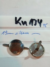 Kn&ouml;pfe Splintkn&ouml;pfe silbern glatt gew&ouml;lbt 19mm 2 St&uuml;ck (Kn134)