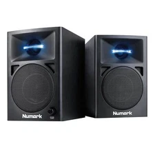 Numark N-Wave 360 60 W Powered Desktop Computer/Studio Monitor DJ Speakers Pair