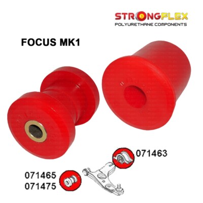 STRONGFLEX Unterlenker (Dreieck) vor Ford Focus Mk1 aus Polyurethan Rot 55703232