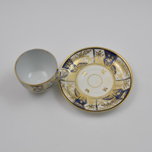 Antique Georgian Coalport Porcelain Bute Shape Tea Cup & Saucer c.1810 - Picture 9 of 9