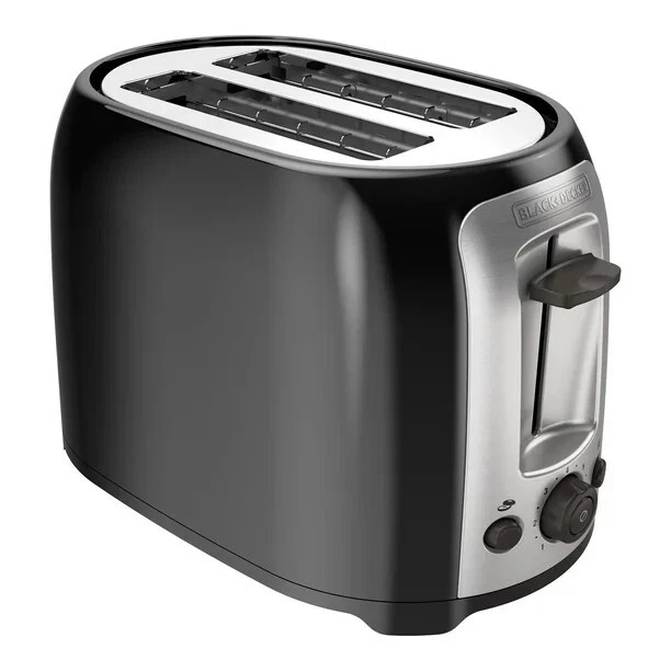 BLACK+DECKER 2-Slice Extra Wide Slot Toaster, Black, Silver, TR1278B - Image 4 of 4