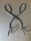 Vintage EKCO U.S.A. Angled Steel Tongs, 8" Length